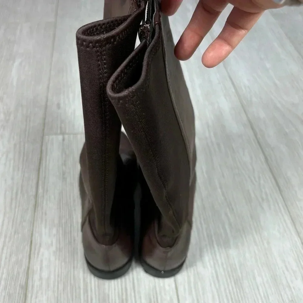 Kenneth Cole NY Classic Kennedy Scuba Boots flat heel in Brown size 4